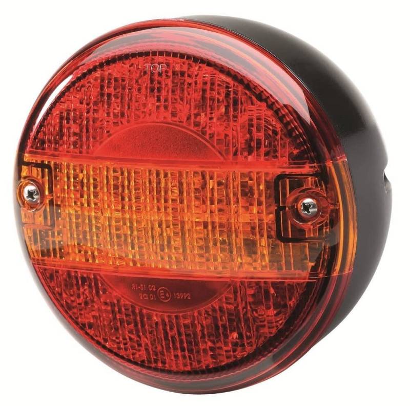 HELLA VALUEFIT Rückleuchte - LED - Anhänger Beleuchtung - 24V / 12V - Anbau/geschraubt - ECE/ADR/GGVS - Lichtscheibenfarbe: rot/gelb - Stecker: Flachstecker - rechts/links - Menge: 1 - 2SD 357 026-201 von Hella