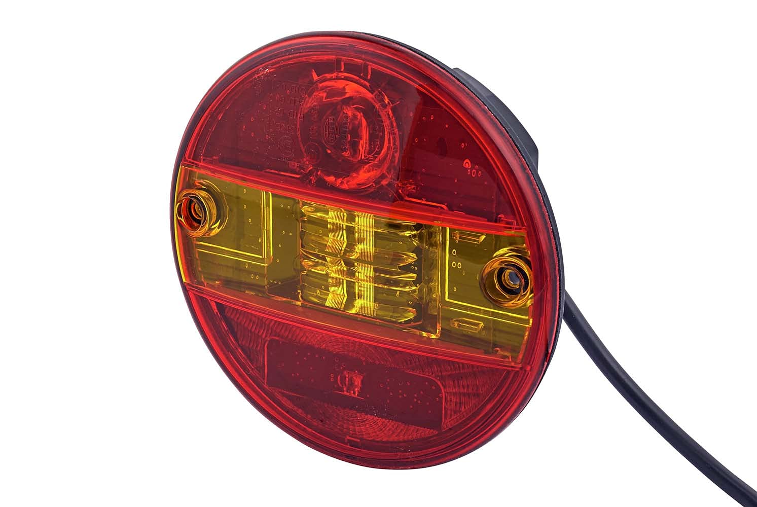 HELLA Rückleuchte - LED - Anhänger Beleuchtung - 24V / 12V - Einbau/geschraubt - ECE/ADR/GGVS - Lichtscheibenfarbe: rot/gelb - Kabel: 500mm - links/rechts - Menge: 1 - 2SD 344 100-001 von Hella