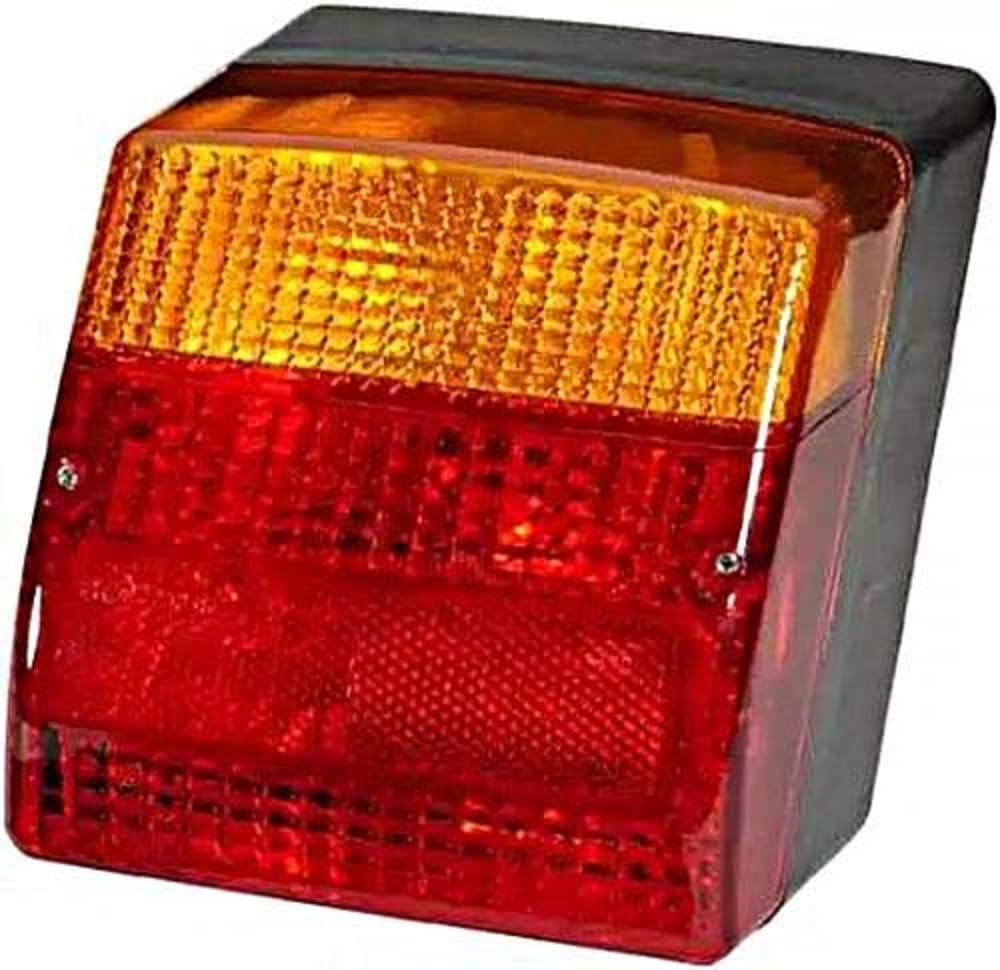 HELLA Rückleuchte - Glühlampe - Anhänger Beleuchtung - 12V - Anbau/geschraubt - ECE/nicht SAE/ADR/GGVS - Lichtscheibenfarbe: rot/gelb - Stecker: Rundstecker - links - Menge: 1 - 2SE 996 030-011 von Hella