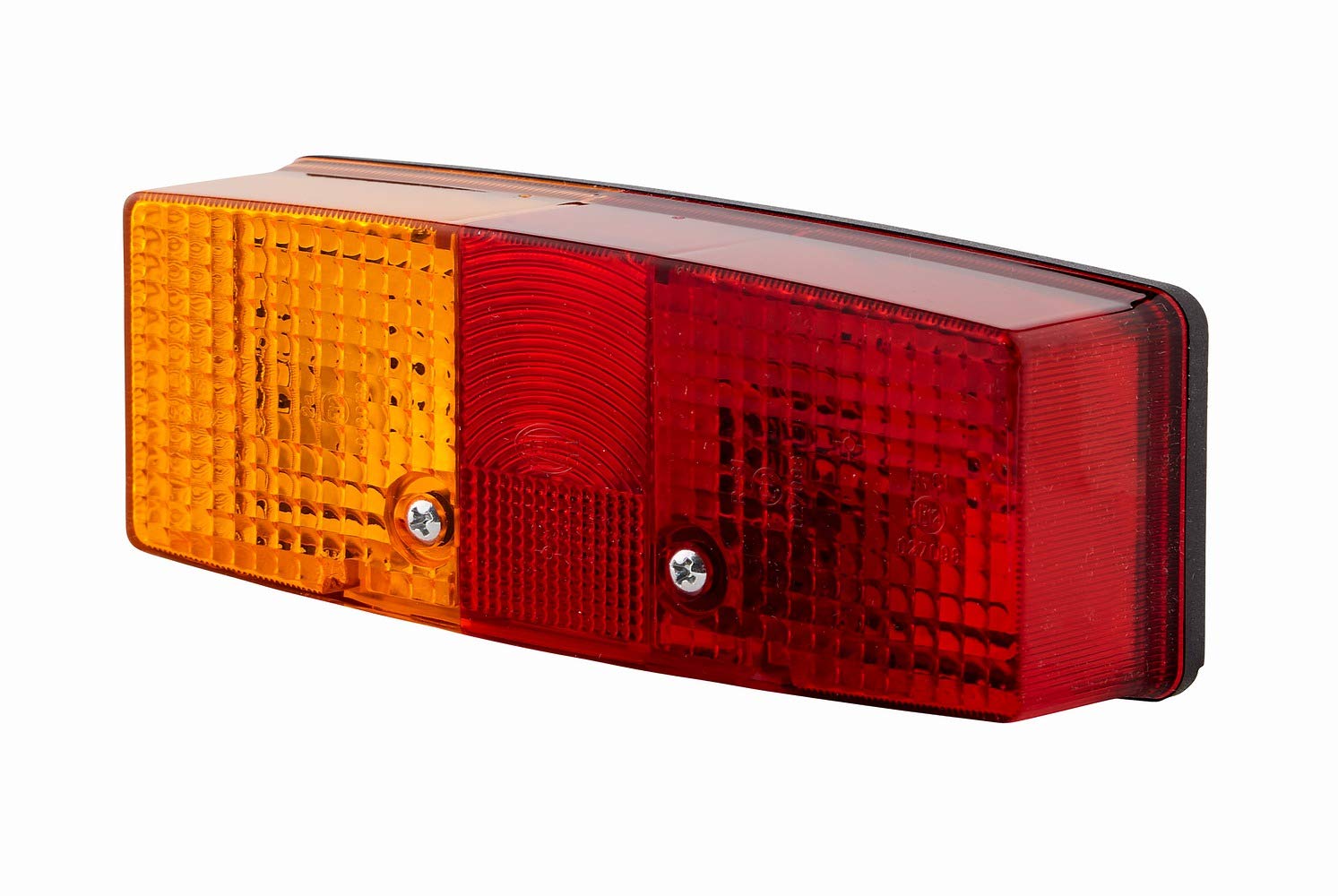 HELLA Rückleuchte - Glühlampe - Anhänger Beleuchtung - 24V / 12V - Anbau/geschraubt - ECE - Lichtscheibenfarbe: rot/gelb/weiß - Stecker: Flachstecker - links - Menge: 1 - 2SE 997 111-011 von Hella
