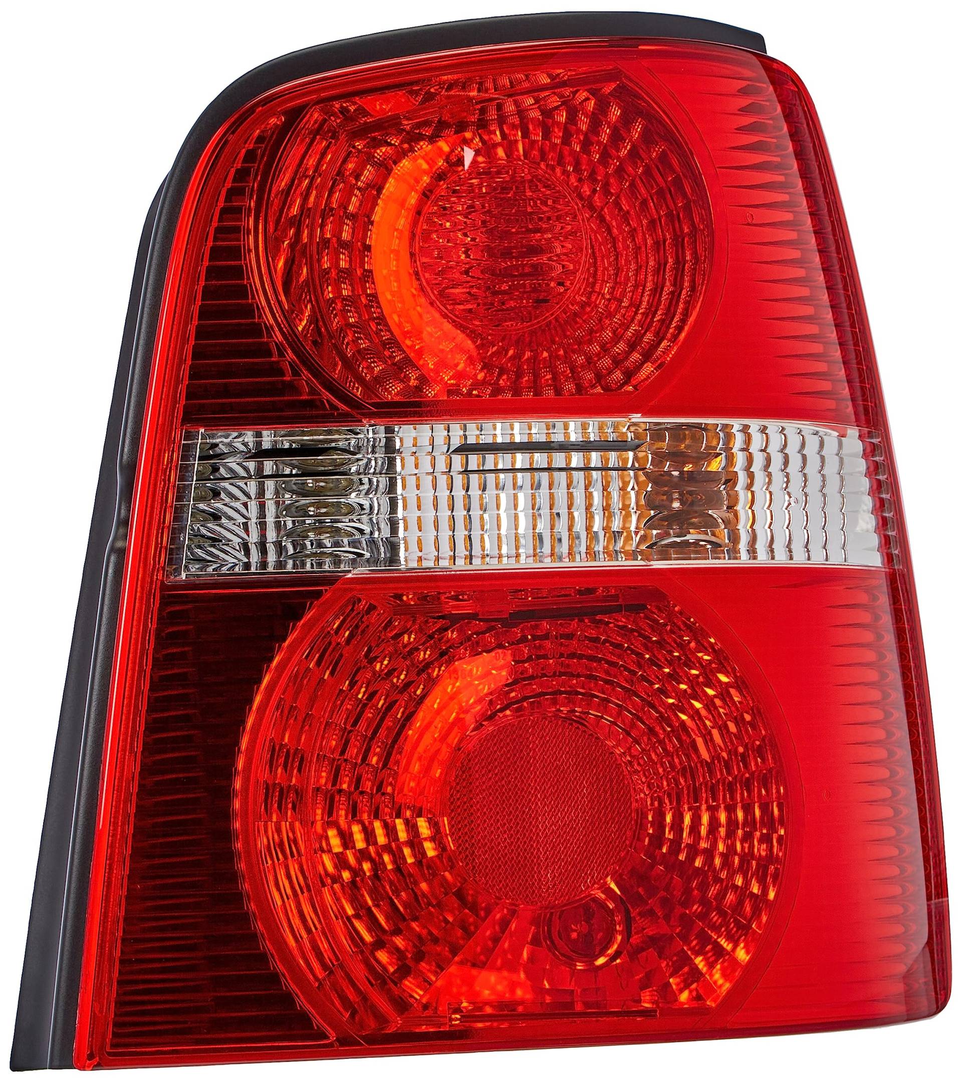 HELLA 2VP 008 759-061 Heckleuchte - Glühlampe - glasklar/rot - für u.a. VW Touran (1T1, 1T2) - ECE - rechts, kristalhelder, rood von Hella