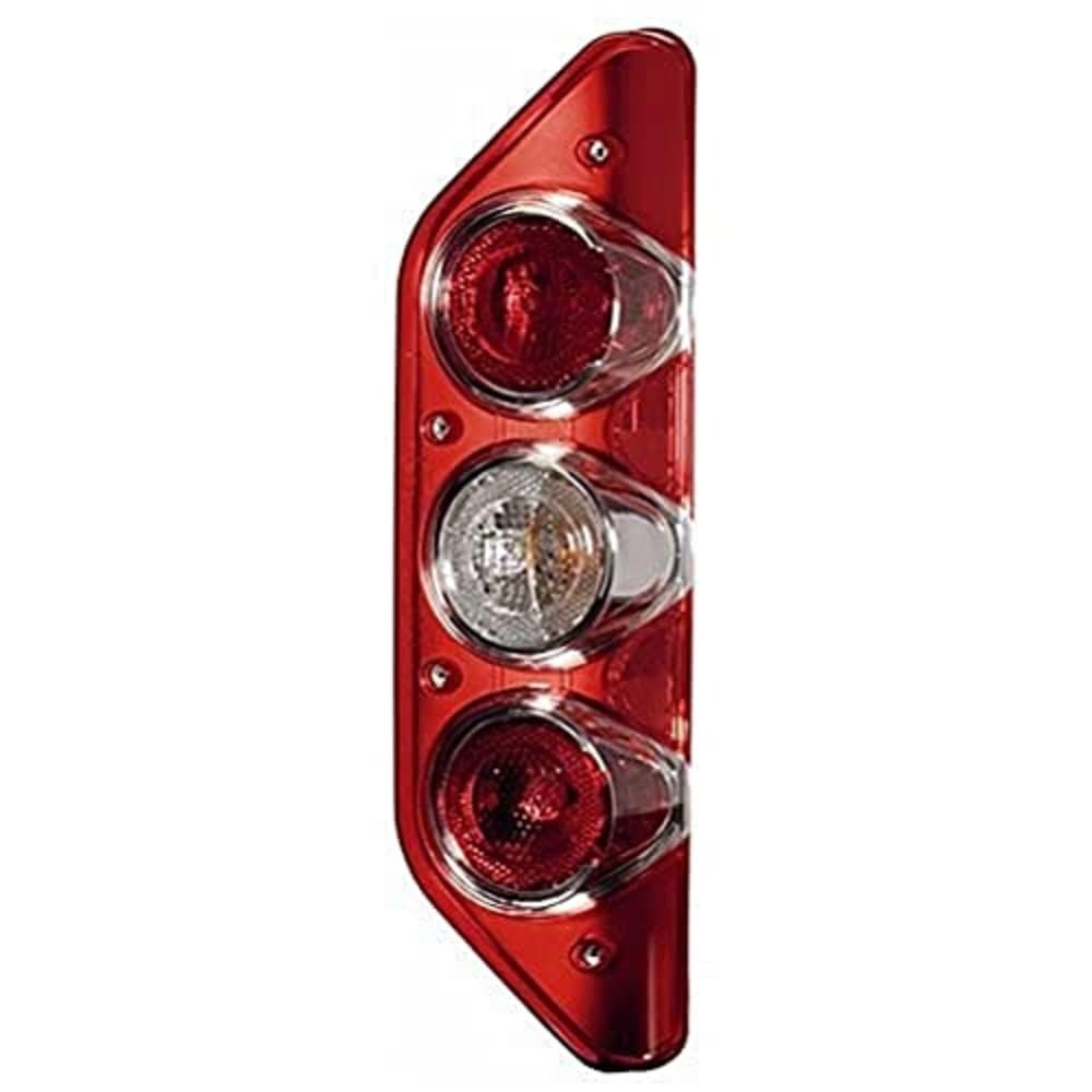 HELLA Rückleuchte - Caraluna Modular - für Wohnwagen und Wohnmobil - Glühlampe - 12V - Anbau/geschraubt - ECE - Lichtscheibenfarbe: rot/glasklar - Stecker: Flachstecker - links - 2VP 343 520-011 von Hella