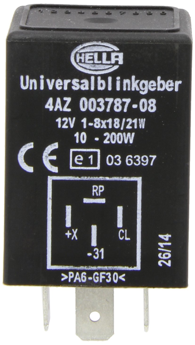 HELLA Blinkgeber - 12V - 4-polig - Anbau/gesteckt - mit Halter - 4AZ 003 787-081 von Hella