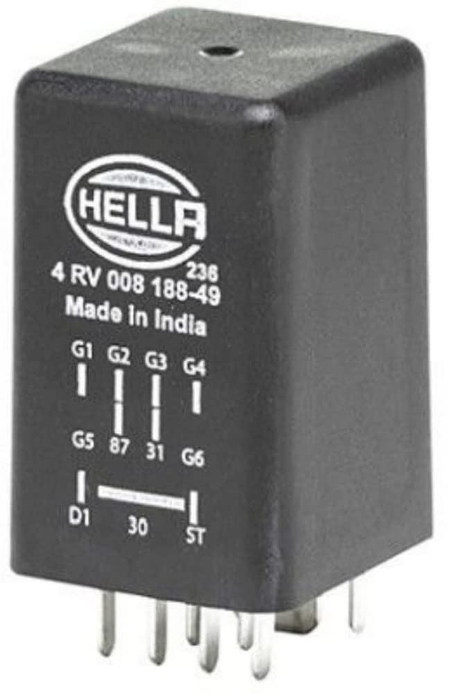 HELLA 4RV 008 188-491 Steuergerät, Glühzeit - 12V - 9-polig - nachglühfähig - Zylinderanzahl: 4 von Hella