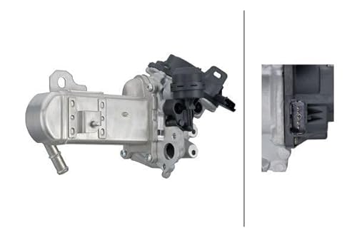 HELLA 6NU 358 167-071 AGR-Modul - 12V - elektrisch - 5-polig - mit AGR-Kühler/mit Dichtungen - mit AGR-Ventil von Hella