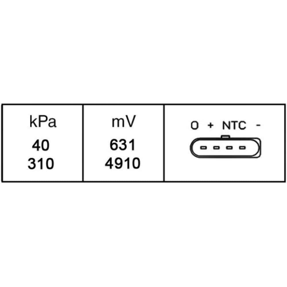 HELLA 6PP 009 400-251 Sensor, Ladedruck - 4-polig - geschraubt von Hella