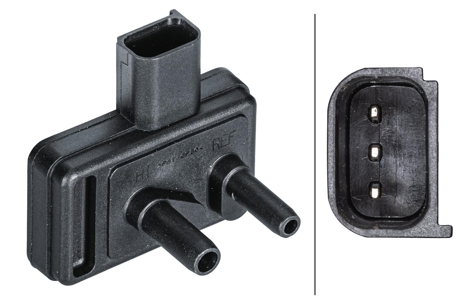 HELLA 6PP 009 409-431 Sensor, Abgasdruck - 3-polig - geschraubt von Hella