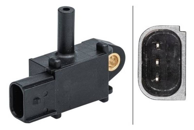 HELLA 6PP 009 409-561 Sensor, Abgasdruck - 3-polig - geschraubt von Hella