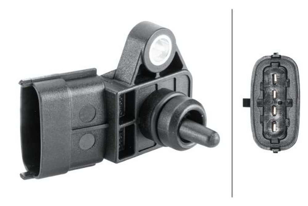 HELLA 6PP 358 152-311 Sensor, Ladedruck - 4-polig - geschraubt von Hella