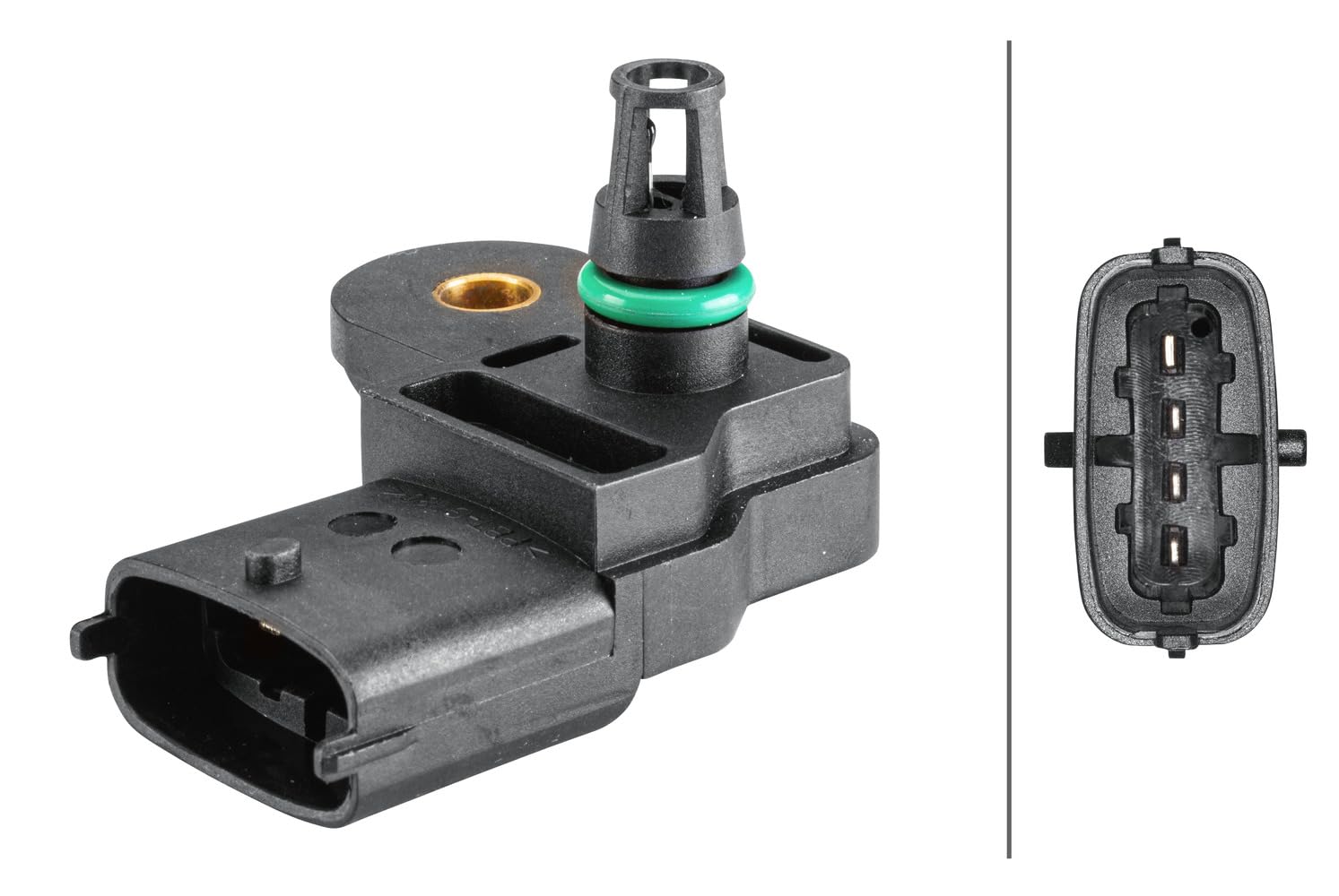 HELLA 6PP 358 152-331 Sensor, Ladedruck - 4-polig - geschraubt von Hella