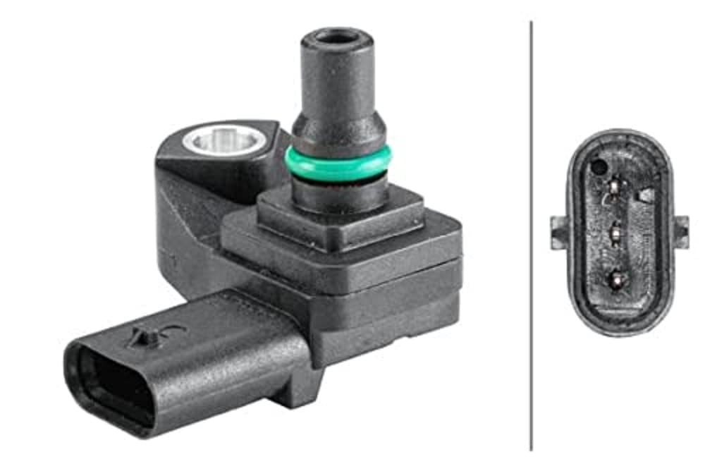 HELLA 6PP 358 152-401 Sensor, Saugrohrdruck - 3-polig - geschraubt von Hella