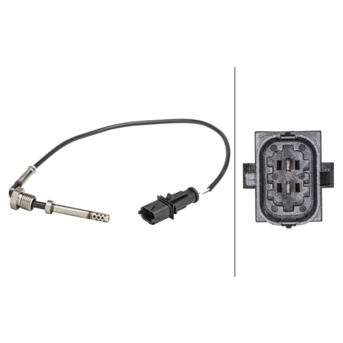 HELLA 6PT 358 181-201 Sensor, Abgastemperatur - 2-polig - geschraubt - Kabel: 345mm von Hella