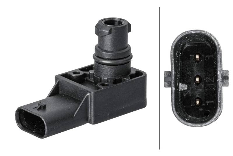 HELLA 6PU 230 040-661 Sensor, Raddrehzahl - 2-polig - Hinterachse - Kabel: 1230mm - mit Halter von Hella