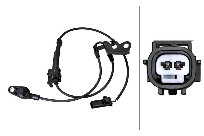 HELLA 6PU 230 048-931 Sensor, Raddrehzahl - 2-polig - Vorderachse rechts - geschraubt von HELLA