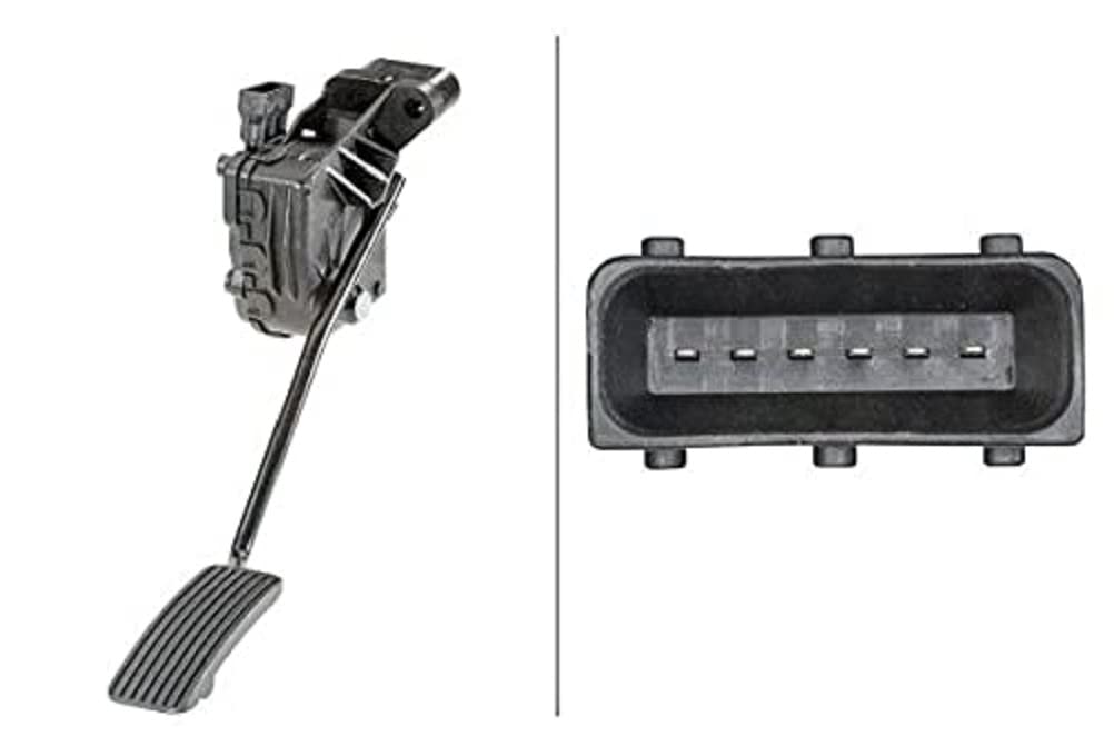 HELLA 6PV 010 946-131 Sensor, Fahrpedalstellung - für Rechtslenker - 6-polig - Schaltgetriebe - Kennbuchstabe: BW von Hella