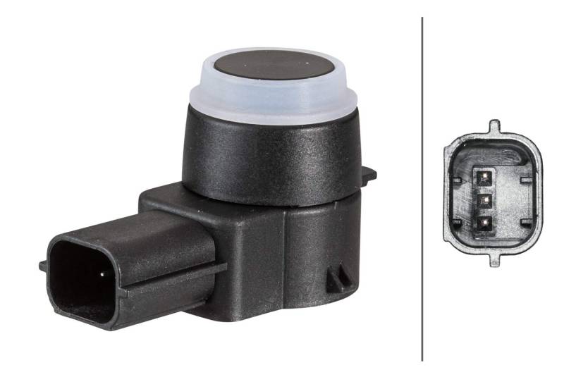 HELLA 6PX 358 141-231 Sensor, Einparkhilfe - gerade - 3-polig - gesteckt - lackierbar von Hella