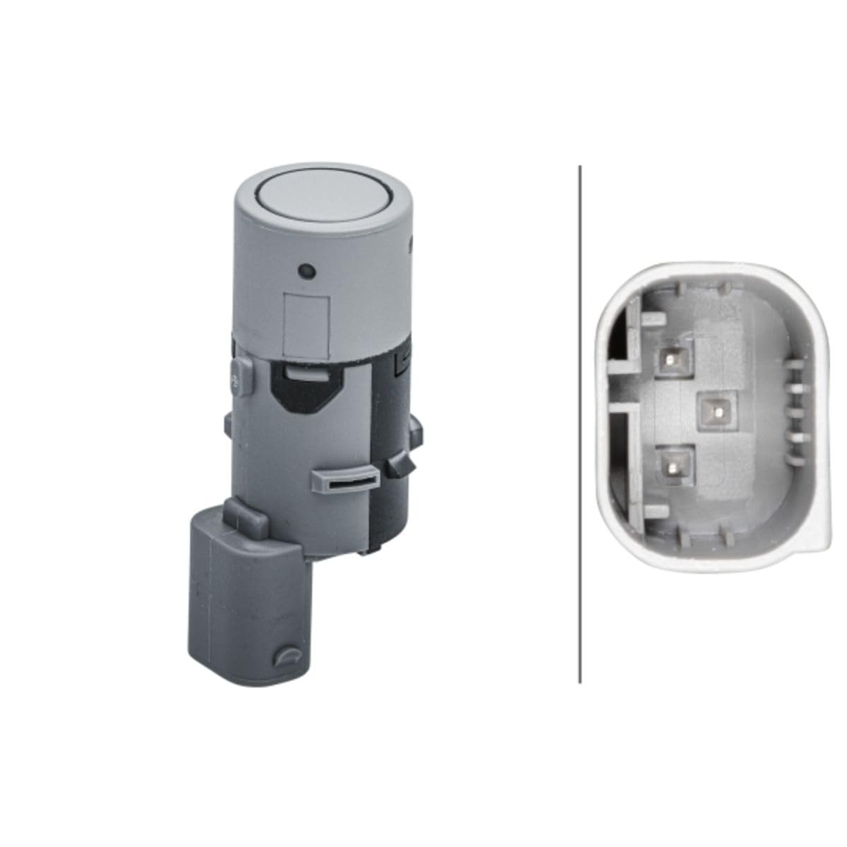 HELLA 6PX 358 141-661 Sensor, Einparkhilfe - gerade - 3-polig - gesteckt - lackierbar von Hella