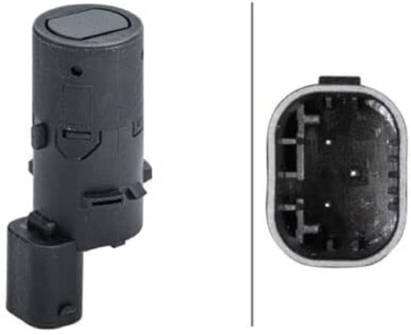 HELLA 6PX 358 141-671 Sensor, Einparkhilfe - gerade - 3-polig - gesteckt - lackierbar von Hella