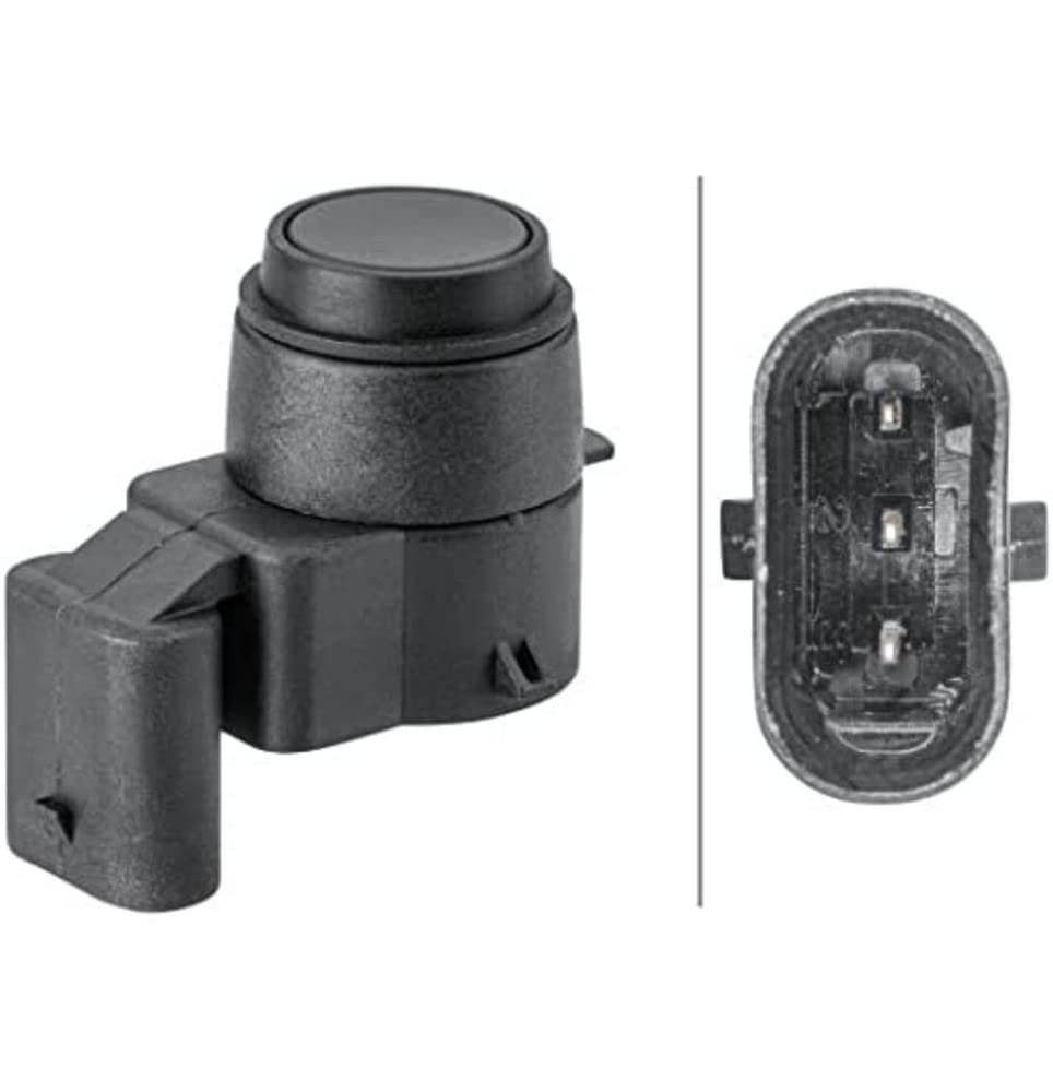 HELLA 6PX 358 141-831 Sensor, Einparkhilfe - 3-polig - gesteckt - überlackierbar - mit Befestigungsring, keine von Hella