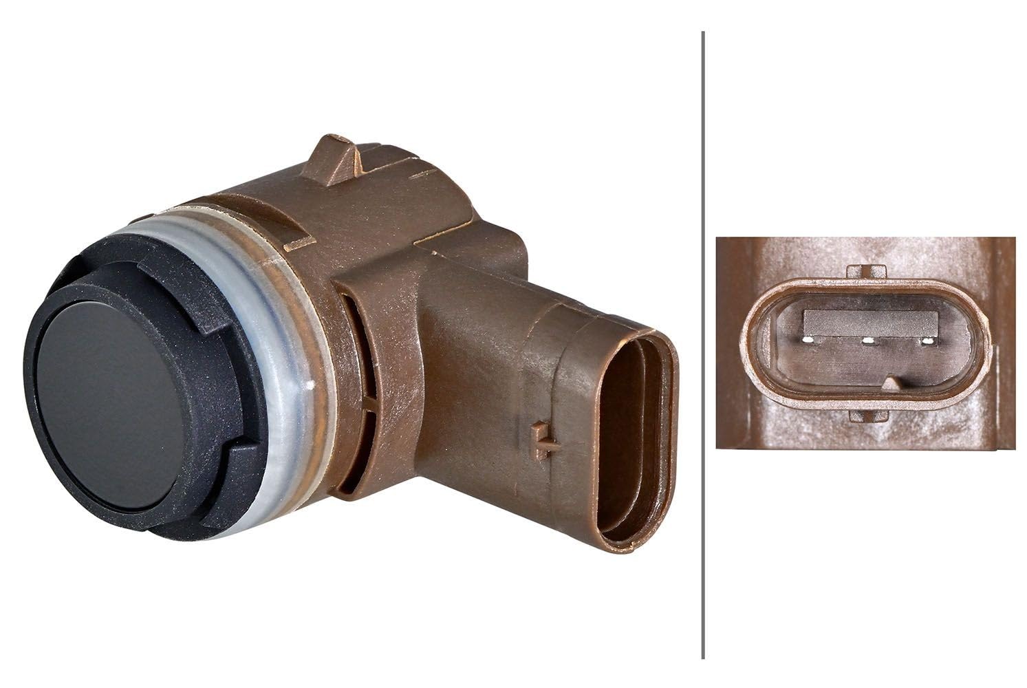 HELLA 6PX 358 270-401 Sensor, Einparkhilfe - 3-polig - Anbau - lackierbar von Hella