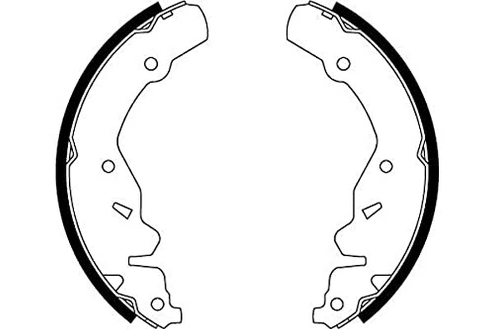 HELLA 8DB 355 000-481 Bremsbackensatz - H1757 - für u.a. CHRYSLER von Hella