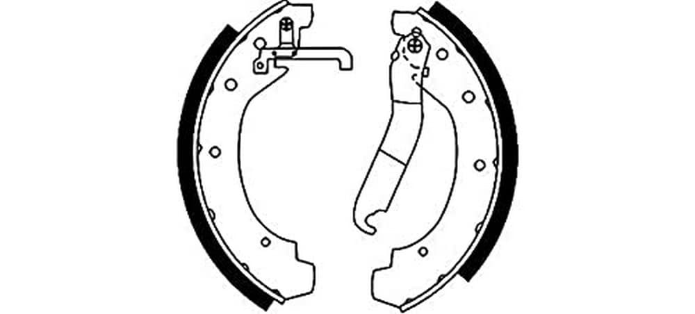 HELLA 8DB 355 000-711 Bremsbackensatz - H8205 - für u.a. VOLKSWAGEN von Hella