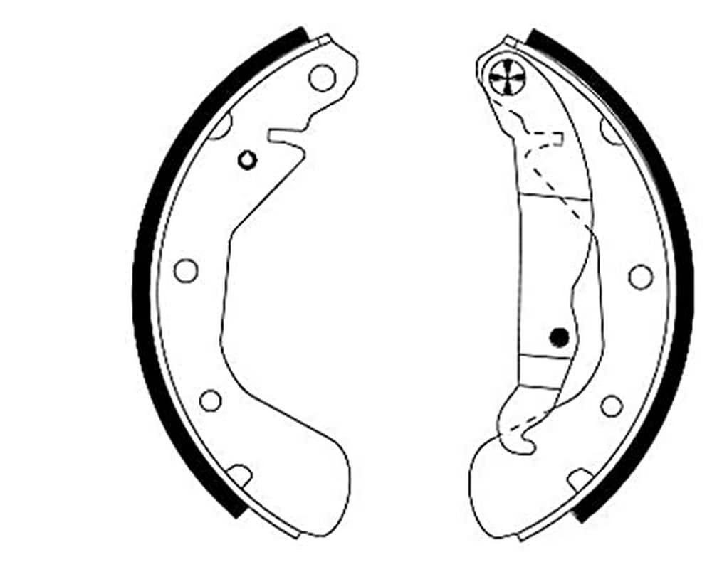 HELLA PAGID 8DB 355 001-301 Bremsbackensatz - H8715 - für u.a. CHEVROLET / DAEWOO / FSO / HOLDEN / OPEL von Hella