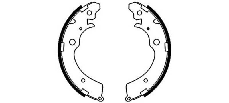 HELLA PAGID 8DB 355 001-481 Bremsbackensatz - H8845 - für u.a. CHEVROLET / HONDA / MAZDA / SUZUKI von Hella