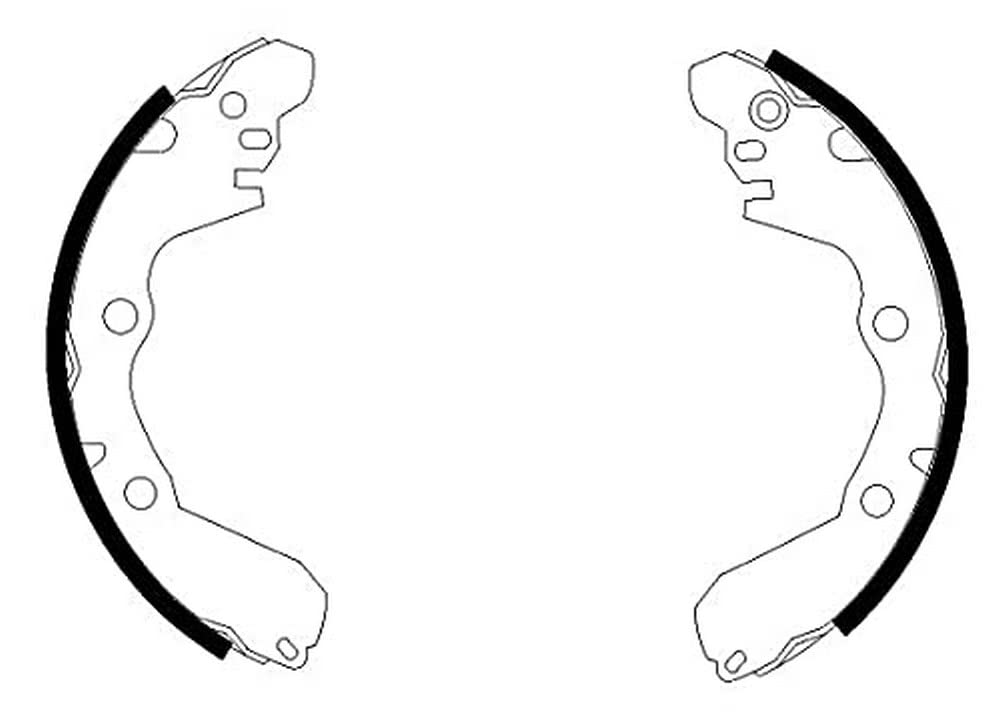 HELLA PAGID 8DB 355 001-521 Bremsbackensatz - H8865 - für u.a. CHRYSLER / DODGE / HYUNDAI / MITSUBISHI von Hella