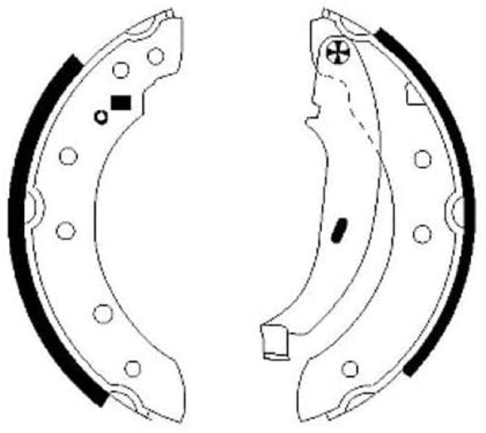 HELLA PAGID 8DB 355 001-571 Bremsbackensatz - H8900 - Bremssystem: Lucas - für u.a. CITROEN / DACIA / FIAT / NISSAN /PEUGEOT von Hella