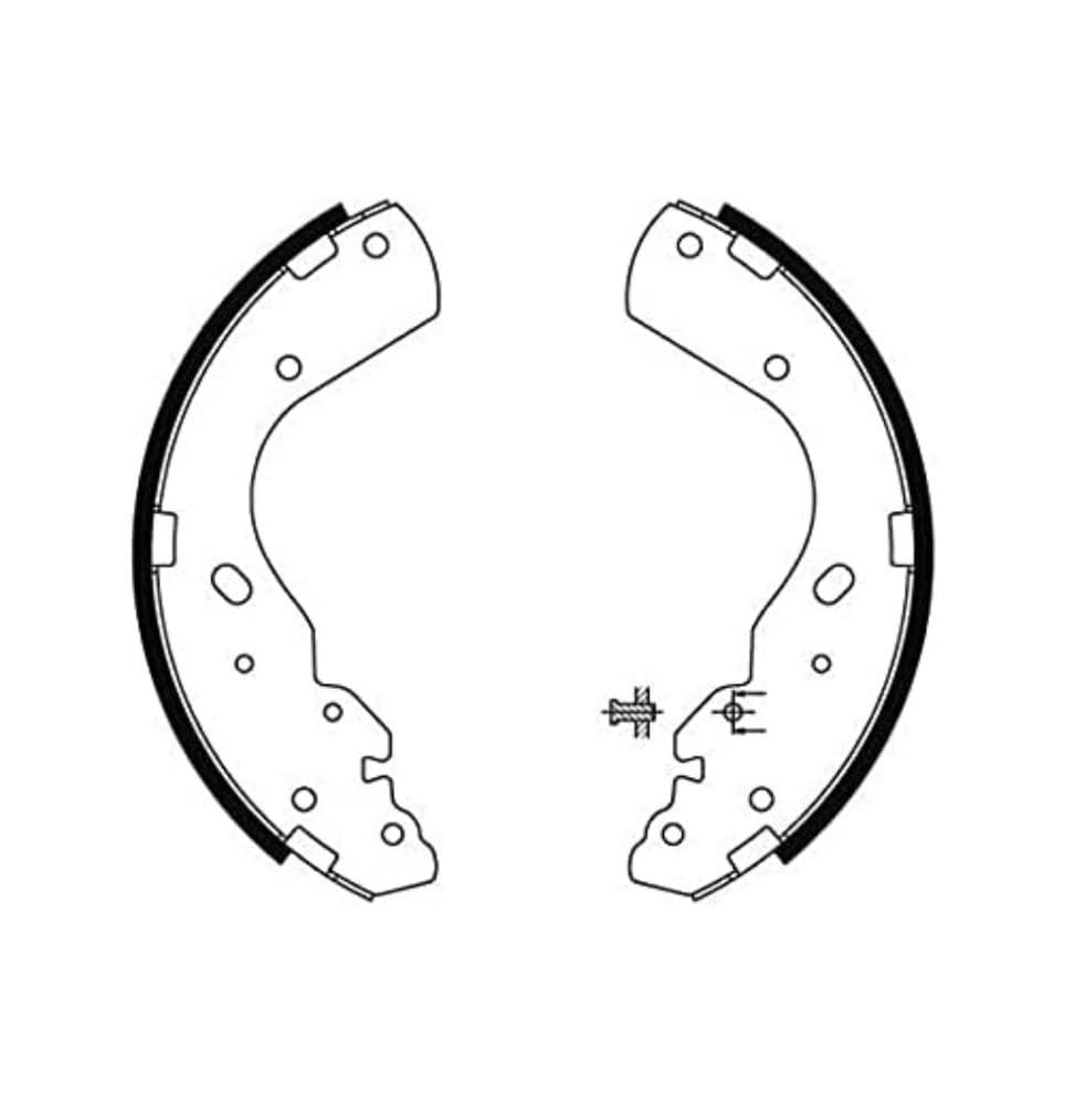 HELLA 8DB 355 002-851 Bremsbackensatz - H9775 - für u.a. FORD / MAZDA von Hella