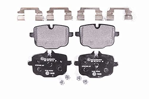 HELLA PAGID Bremsbeläge hinten - für Verschleißwarnanzeiger vorbereitet - vier Bremsbeläge pro Set - T2430 - für u.a. BMW - 8DB 355 021-631 von Hella