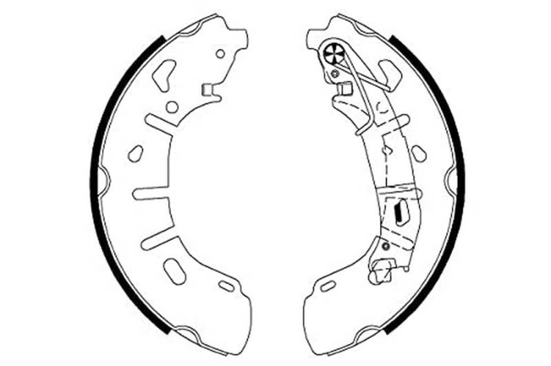 HELLA 8DB 355 022-221 Bremsbackensatz - H1800 - für u.a. FIAT / OPEL / VAUXHALL von Hella