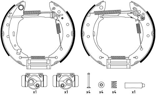 HELLA 8DB 355 022-681 Bremsbackensatz - R1337 - Bremssystem: Lucas - für u.a. RENAULT von Hella