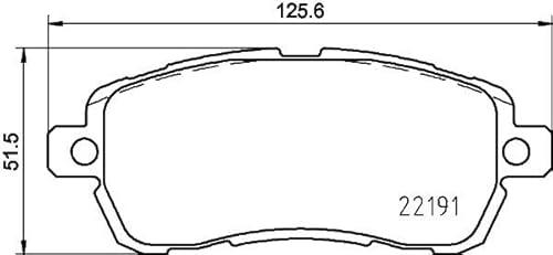 HELLA Bremsbeläge vorne - nicht für Verschleißwarnanzeiger vorbereitet - vier Bremsbeläge pro Set - T2601 - für u.a. FORD - 8DB 355 031-721 von Hella