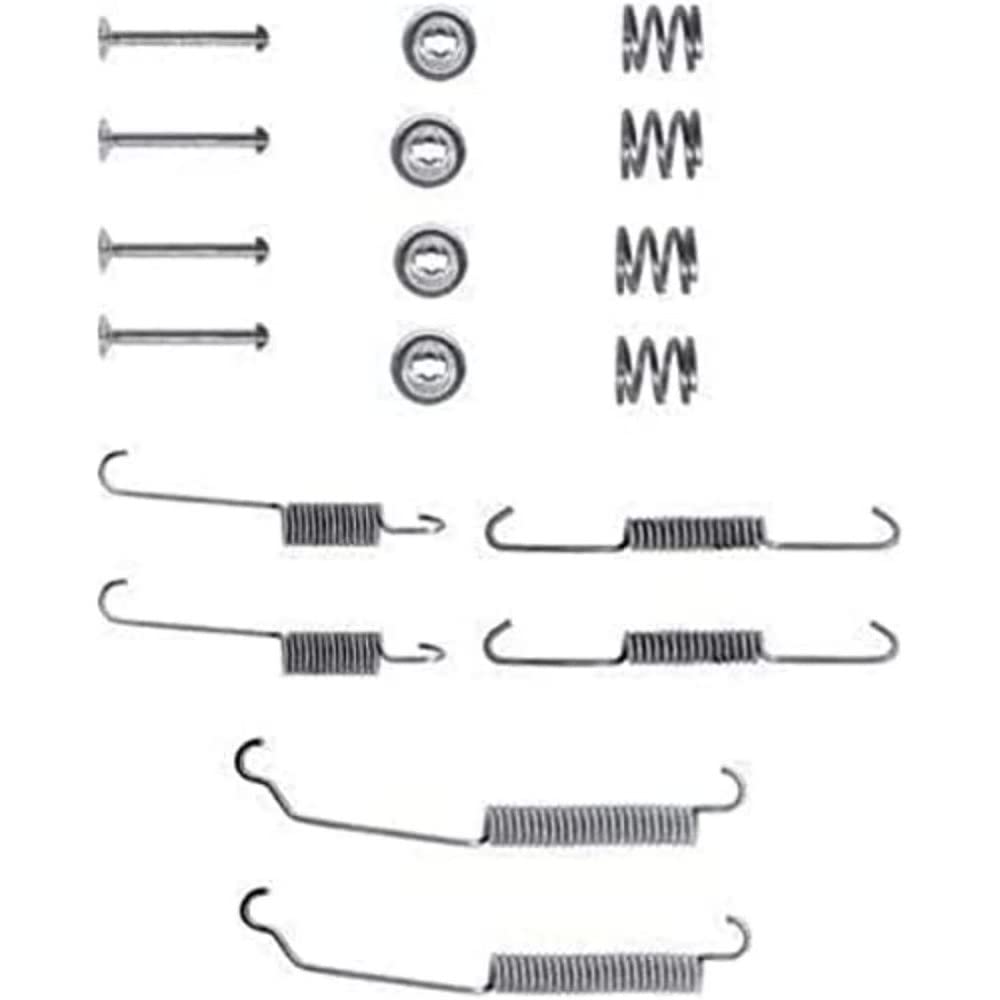 HELLA 8DZ 355 200-201 Zubehörsatz, Bremsbacken - X0064 - Bremssystem: Lucas - für u.a. CITROEN / DALLAS / PEUGEOT von Hella