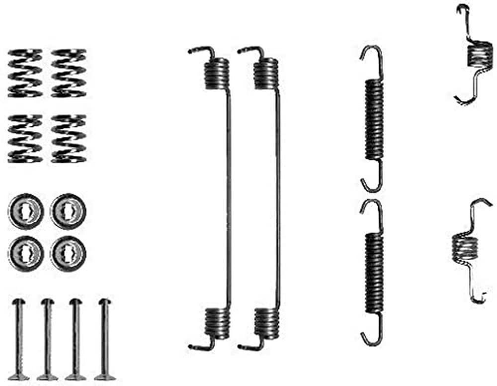 HELLA 8DZ 355 200-671 Zubehörsatz, Bremsbacken - X0123 - Bremssystem: Bosch - für u.a. DACIA / LANCIA / NISSAN / RENAULT von Hella