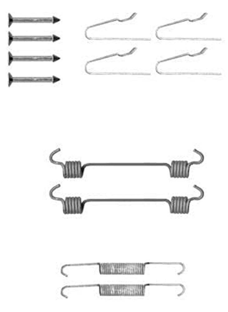 HELLA PAGID 8DZ 355 201-811 Zubehörsatz, Feststellbremsbacken - X0169 - Bremssystem: ZF - für u.a. MERCEDES-BENZ von Hella