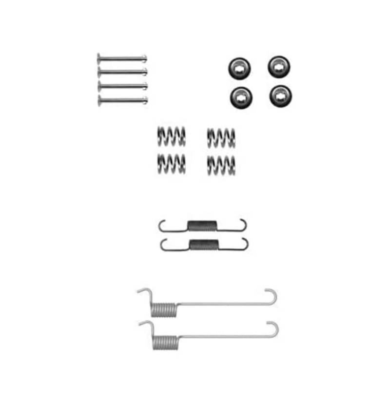 HELLA 8DZ 355 201-881 Zubehörsatz, Feststellbremsbacken - X0176 - Bremssystem: Akebono - für u.a. NISSAN von Hella