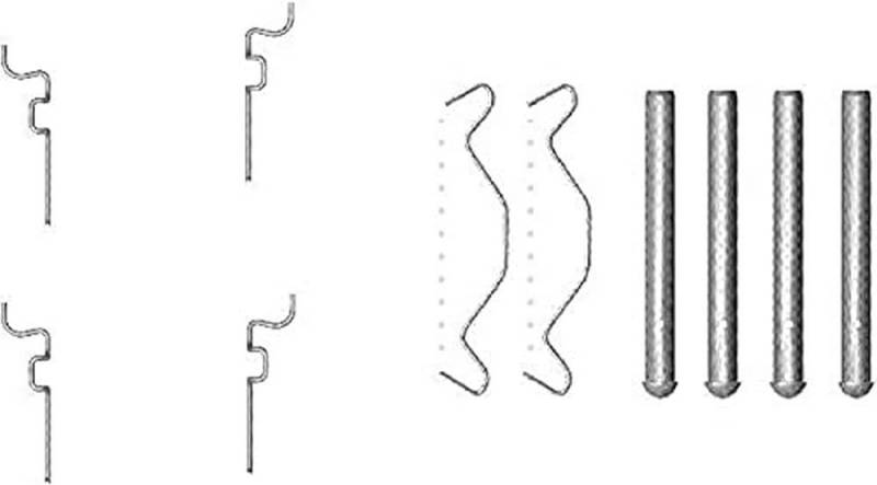 HELLA 8DZ 355 203-221 Zubehörsatz, Scheibenbremsbelag - K0173 - Bremssystem: Sumitomo - für u.a. TOYOTA von Hella