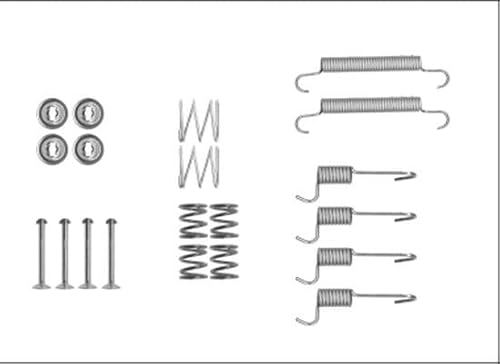 HELLA PAGID 8DZ 355 205-931 Zubehörsatz, Feststellbremsbacken - X0276 - Bremssystem: Mando - für u.a. DODGE / HYUNDAI / KIA von Hella