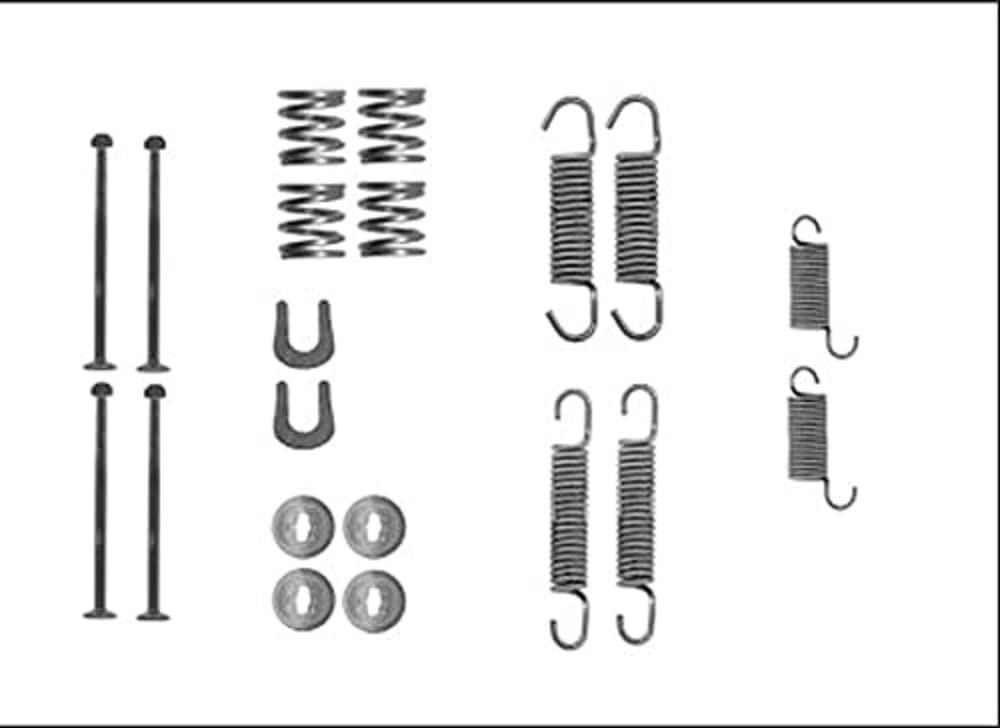 HELLA PAGID 8DZ 355 206-041 Zubehörsatz, Bremsbacken - X0255 - Bremssystem: Akebono - für u.a. NISSAN von Hella