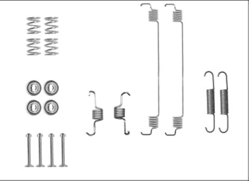 HELLA 8DZ 355 206-051 Zubehörsatz, Bremsbacken - X0263 - Bremssystem: Bosch - für u.a. NISSAN von Hella