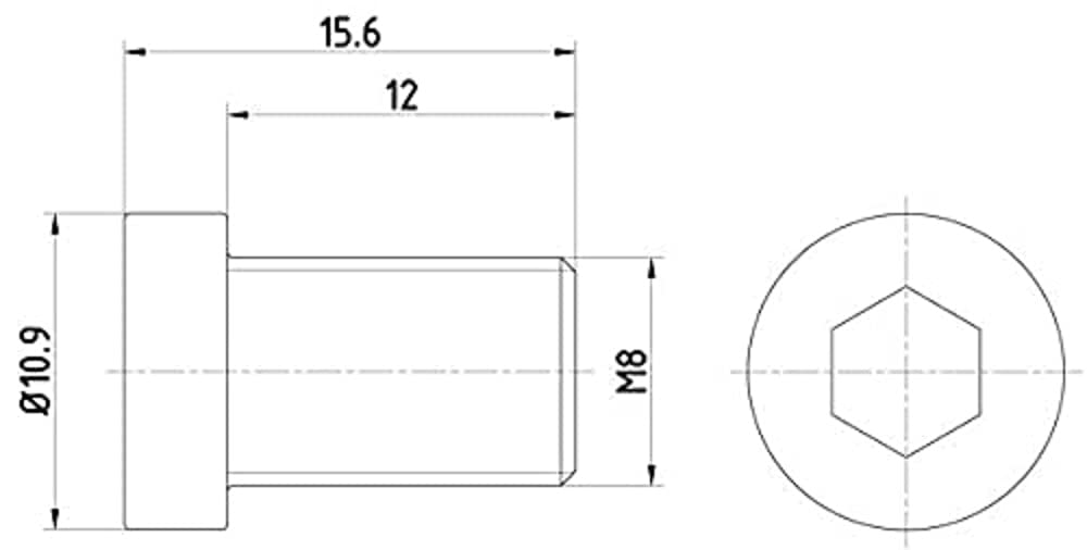 HELLA PAGID 8DZ 355 209-091 Schraube, Bremsscheibe PAG0009 - 15.6mm - M8x1,25 - Innensechskant von Hella