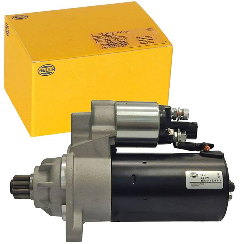 HELLA 8EA 012 526-111 Starter/Anlasser - 12V - 2.2kW - für u.a. VW T5 Chassis (7JD,7JE,7JL,7JY,7JZ,7F von Hella