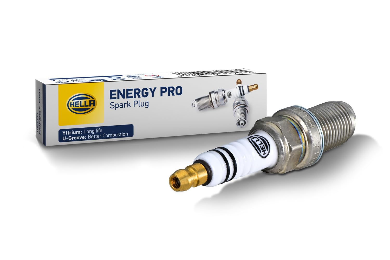 HELLA 8EH 188 704-031 Zündkerze - Energy Pro YM7RCP-11U - Schlüsselweite: 16 - Gewindelänge: 19mm - Elektrodenabstand: 1.1mm von Hella