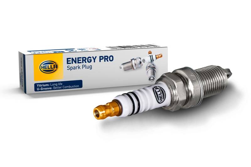 HELLA 8EH 188 704-071 Zündkerze - Energy Pro YM8RCP-9U - Schlüsselweite: 16 - Gewindelänge: 19mm - Elektrodenabstand: 0.9mm von Hella