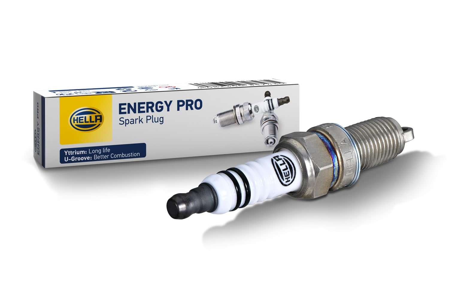 HELLA 8EH 188 704-101 Zündkerze - Energy Pro YFM9RCP-9U - Schlüsselweite: 16 - Gewindelänge: 19mm - Elektrodenabstand: 0.9mm von Hella