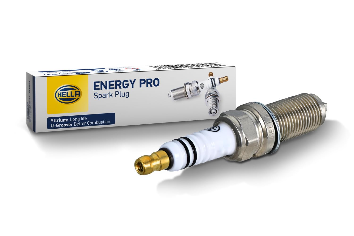 HELLA 8EH 188 704-141 Zündkerze - Energy Pro YMJ7RCP-9U - Schlüsselweite: 16 - Gewindelänge: 26.5mm - Elektrodenabstand: 0.9mm von Hella