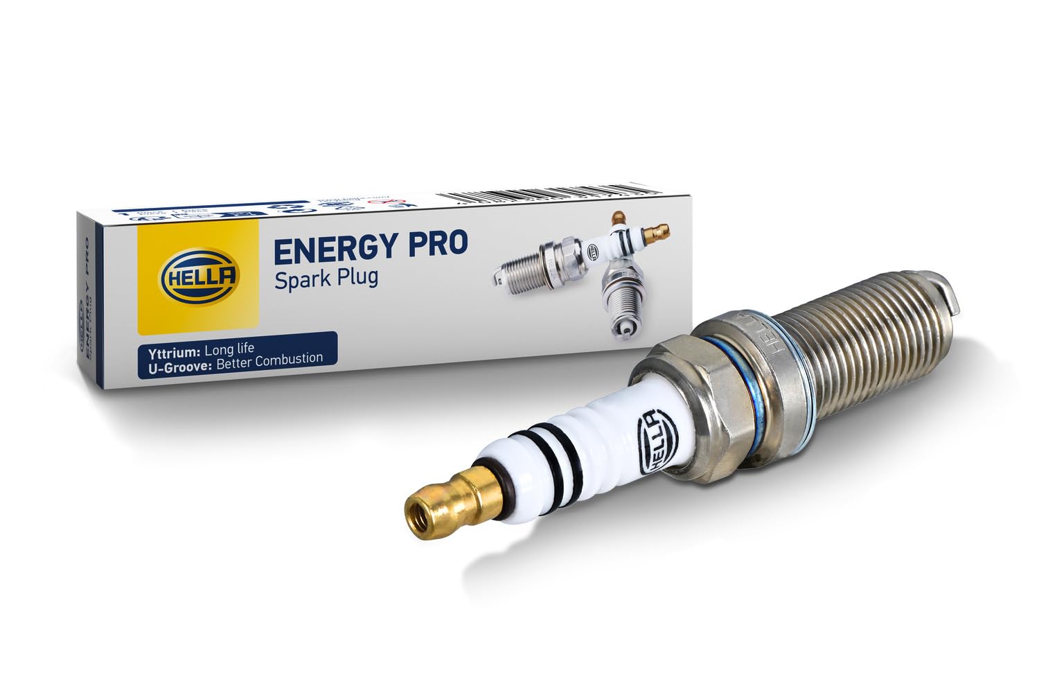 HELLA 8EH 188 704-741 Zündkerze - Energy Pro YMJ7RCP-11U - Schlüsselweite: 16 - Gewindelänge: 26.5mm - Elektrodenabstand: 1.1mm von Hella